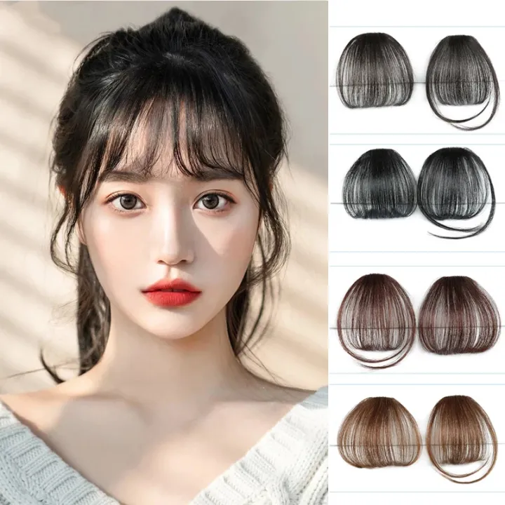 Fake Blunt Air Bangs Hair Clip-In Extension Synthetic Fake Fringe Natural False  hairpiece For Women Clip In Bangs | Lazada PH