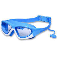 Kid Swimming Goggles Waterproof Swim Eyewear Anti-Fog Anti-UV Pool Glasses with Ear Plugs Diving Eyewear for 3-12 Years Children