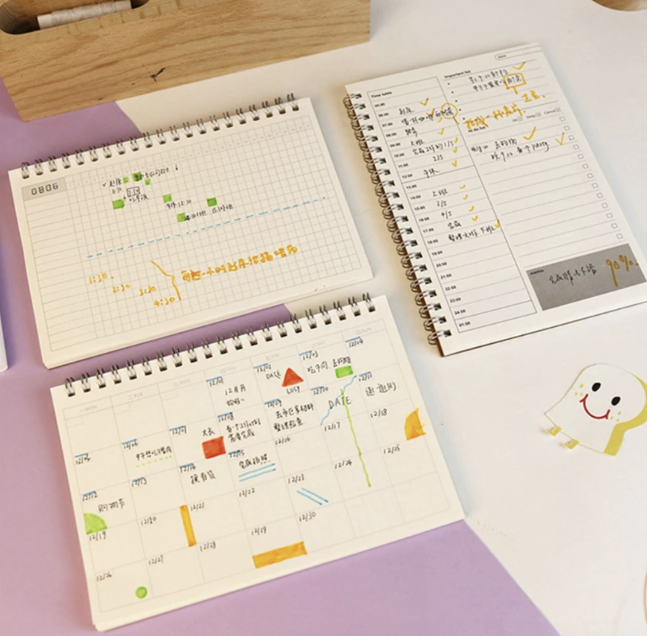 "Japanese Cat ver.3" 1pc Cute Notebook Planner Study Agenda Diary Memo Freenote 