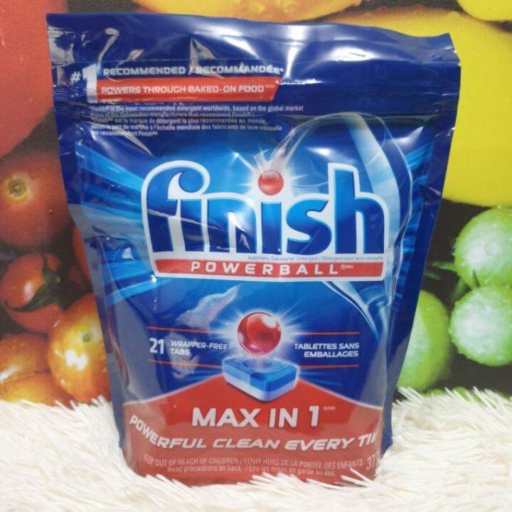 Finish Powerball Max in 1 Automatic Dishwasher Detergent 21Tablet(Wrapper Free) Lazada PH