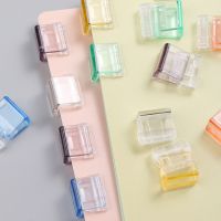 【jw】﹍❈♞  LLD 5Pcs/lot Staples Paperclip Push Clip Transparent Paper File Document Classification Stationery Page Holder Clamp