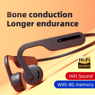 Bone Conduction Earphone Bluetooth 5.0 Headphones Open Ear LightWeight Wireless Sports Headset with Mic for Running Bicycling