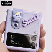 AUOVIEE เคสมือถือลายดาวการ์ตูนเหมาะสำหรับ Samsung Galaxy Z Flip3 4แบบพับได้สำหรับฤดูใบไม้ผลิใหม่เคสฝาหลังตัวเมีย