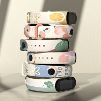 【LZ】 Strap For Xiaomi Mi band 5 6 7 Bracelet Replacement Morandi Printing Pattern Color Strap For Mi band 7 6 5 4 3 Smart Accessories