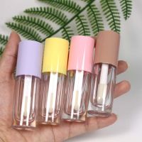 6ml Empty Portable Mini Lip Gloss Tube Plastic Clear Lip Glaze TubesRound Small Sample Cosmetic Packing Container