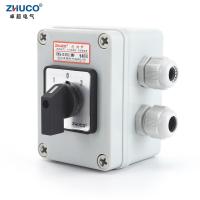 ZHUCO SZW26/LW26-20 D303.3 20A 3 Pole 12 Screws Universal Rotary Cam Changeover Switch With Waterproof And Dustproof Sealed Box