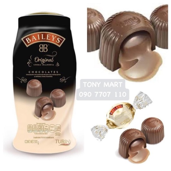 Kẹo socola chocolate nhân rượu turin bailey s original irish cream - ảnh sản phẩm 1