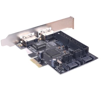 1 PCS SATA IDE PCI E Adapter Card PCI E to SATA 2.0 + IDE ESATA X2 Combo Adapter Converter RAID Controller