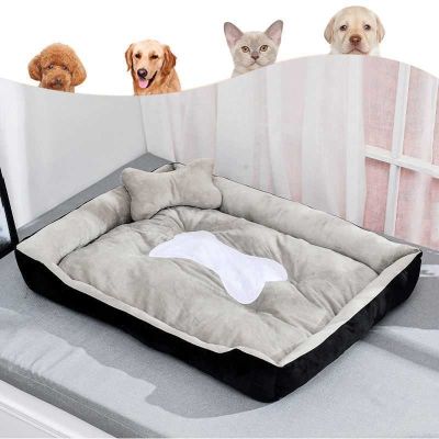 [pets baby] เตียงสุนัขโซฟานุ่มพิเศษด้านล่างขนแกะนุ่มอบอุ่นสำหรับสุนัขขนาดบวกเตียงสัตว์เลี้ยงนุ่มเตียงแมวฤดูหนาว