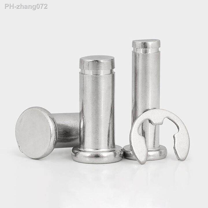 304-stainless-steel-flat-head-shaft-pin-grooved-cylindrical-pin-snap-ring-locating-pin-fixed-hole-pin