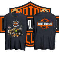 ? 2023 Harley davidson x Taz manian looneytunes เสื้อยืดแขนสั้นลายการ์ตูนเรโทร