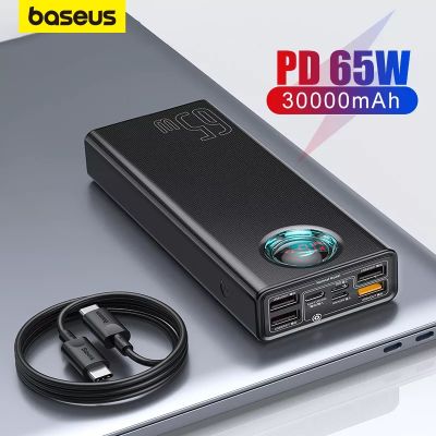 Baseus Power Bank 30000mAh Type-C PD 3.0 Fast Charger For iPhone Quick Charge 3.0 External Battery Powerbank For Xiaomi Samsung ( HOT SELL) tzbkx996