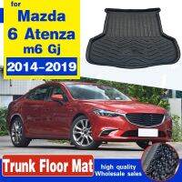 ผ้ายางปูท้ายรถหลังเหมาะสำหรับ Mazda 6 Atenza M6 Gj 4-Dr ซีดาน2014-2019แผ่นรองกระโปรงหลังรถพื้นรถบรรทุกป้องกันพรมสำหรับรถยนต์2015