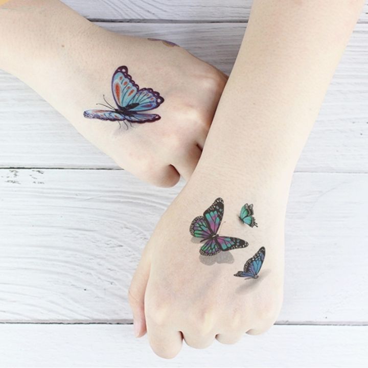 tattoo stickers tahan lama 24 Kinds 3D Butterfly Tattoo Flowers Watercolor  Temporary Body Art Sticker Disposable Make Up Concealer tatouage temporaire  | Lazada