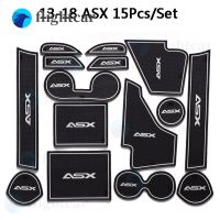 ❖ (FT)2013-2020 Mitsubishi ASX Car Door Slot Mat Auto Interior Rubber Anti-Slip Gate Groove Pad Cup Holders Waterproof