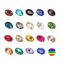 【CW】 5-50pcs 20x30mm Oval Rhinestones Glue on Strass Stones for Decoration