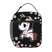 Tokidoki กระเป๋าเก็บอาหารกลางวันสำหรับนักเรียนกระเป๋าอาหารกลางวันกระเป๋าอาหารพกพาหุ้มฉนวนสำหรับผู้หญิงผู้ชายกล่องข้าวกลางวันทำงานปิกนิกถุงอาหารกลางวัน