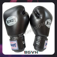 Windy boxing gloves BGVH Navy blue (8,10,12,14 oz) genuine leather วินดี้ นวมซ้อมชกมวย สีน้ำเงิน ผลิตจากหนังเเท้จากโรงงานวินดี้