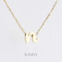 สร้อยคอสีทอง สร้อยแฟชั่น Randa สร้อยคอตัวอักษร สีทอง ตัวเขียนส N-Z สแตนเลส เลือกความยาว DIY มินิมอล ไม่ลอกไม่ดำ ลงทะเล Randa