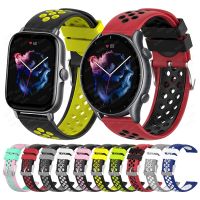 ☁○✙ Watchband For Amazfit GTR 3 Pro / GTS 3 2 2e Watch Band For Amazfit Stratos 3 GTR 47mm Bip S Colorful Silicone Strap Accessories