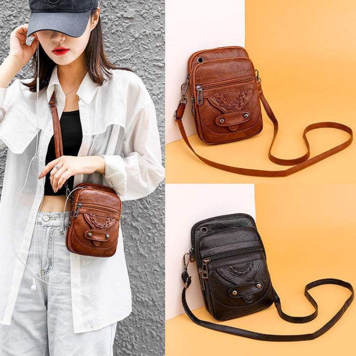 Mobile Phone Bag Women's Messenger Bag New Fashion Texture Single