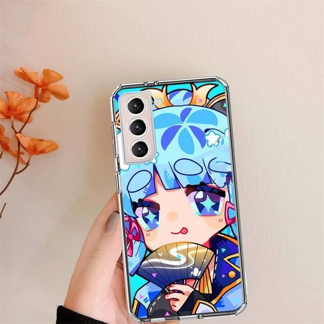 shine-electron-genshin-lmpact-เคสโทรศัพท์น่ารักสำหรับ-samsung-galaxy-s22-s20-s21-fe-s8-s10-s9แถมปกคลุมเปลือกหอยขอบ-s7-s10e