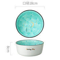 1200ml Large Capacity Ceramic Bowl Starry Sky Series Fruit Salad Noodle Bowl Nordic Restaurant Serving Breakfast Bowl Home