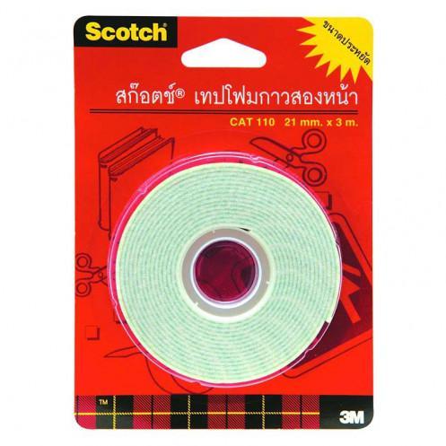 BASA สก๊อตซ์ เทปโฟมกาว 2 หน้า รุ่น CAT110 ขนาด 21 มิลลิเมตร x 3 เมตร