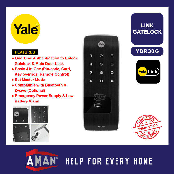 YALE Digital Gate Rim Door Lock For Metal Gate Lock Specialist Kunci