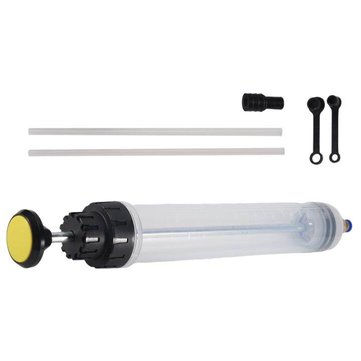 White Fluid Extractor Pump Manual Brake Fluid Change Syringe Automotive