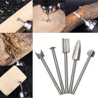 iho✶✑  5pcs High-Speed Wood Carving Engraving Bit Burr Cut Tools Electric Grinding