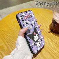 เคส Chenyyka สำหรับ OPPO A31 2020 A8เคสแบบเต็มหน้าจอลาย Kuromi เคสดีไซน์ใหม่บางสร้างสรรค์เคสโทรศัพท์ป้องกันขอบสี่เหลี่ยมเคสนิ่มเคสปลอกซิลิโคนกันกระแทก