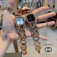 นาฬิกาข้อมือ ผู้หญิงGucciพร้อมกล่องแบรนด์ สวย หรู หน้าปัด 30 mm สายเลส สินค้าตามภาพ ตรงปก 100% มีให้เลือก 2 แบบ