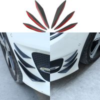 【CW】6PCS/Set Universal Front Bumper Lip Decoration Diffuser Splitter Fins Body Spoiler Refit Canards Car Protection Anti-collision