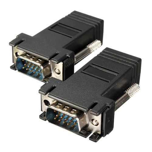 ：“{》 1Pcs VGA Extender Male To LAN Video CAT5 CAT6 RJ45 Network Cable Adap New
