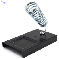 ?【Lowest price】Tirgat E-010 soldering Iron Support Stand Holder ฐานโลหะสี่เหลี่ยมผืนผ้าบัดกรีสนับสนุนสถานี soldering Iron SAFETY PROTECT BASE