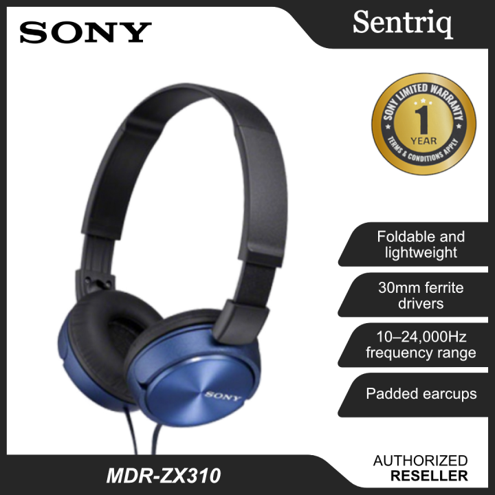 Sony MDR-ZX310 Blue Foldable Headphones MDR-ZX310/L (Original) from