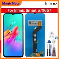 MagicMeta หน้าจอเดิมสำหรับ Infinix Smart 5/X657แทนการประกอบสำหรับหน้าจอดิจิตอลสัมผัสหน้าจอ LCD X657C พร้อมกรอบกลางสำหรับ Infinix Smart 5 X657