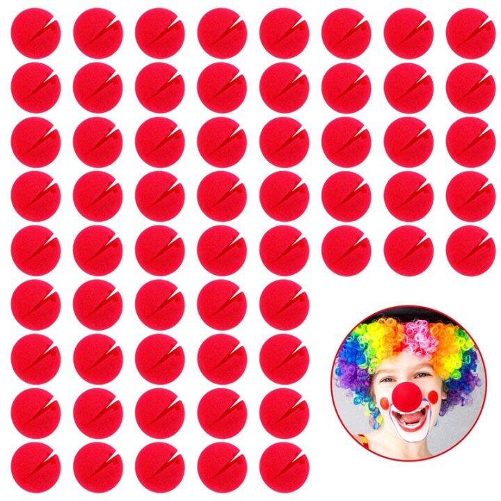 60 Pieces Red Clown Noses Cosplay Noses Foam Noses for Halloween ...