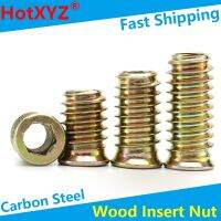 Carbon Steel Countersunk Hex Socket Drive Threaded Insert Nuts Fastener Connector for Wood Furniture M6 M8 M10 Nails Screws Fasteners