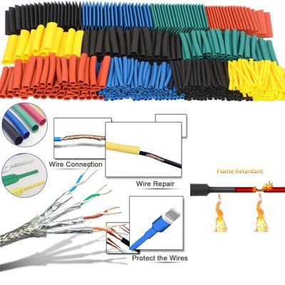 Professional Polyolefin Insulated Electronic Parts Shrinkable Tube Heat Shrink Tubing Cable Sleeve Kit Wire Cover