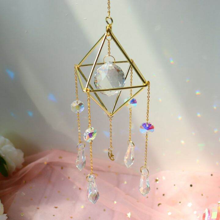 crystal-sun-catcher-rainbow-prism-window-sun-catcher-gold-plated-celestial-suncatcher-boho-sun-amp-moon-with-crystals