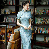 2022เซ็กซี่ Slim จีนแบบดั้งเดิมเสื้อผ้าสุภาพสตรี Cheongsam กลางความยาวสูง Slit จัดเลี้ยงชุดราตรี Qipao สำหรับผู้หญิง