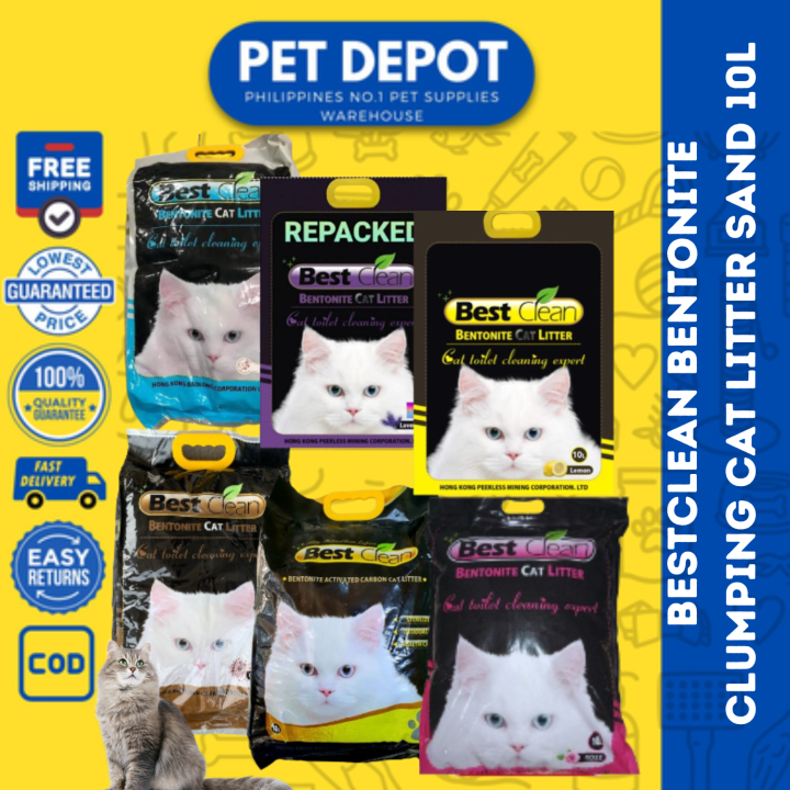 Bestclean Bentonite Clumping Cat Litter Sand 10L Lazada PH