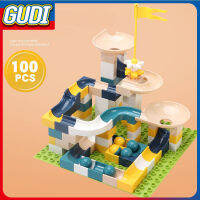 GUDI Building Blocks Marble Run ของเล่น Ball Race Set Track สำหรับเด็ก Funnel Slide จัมโบ้อิฐขนาดใหญ่ ตรัสรู้ เด็กวัยหัดเดิน วันเกิด ของขวัญคริสต์มาส เข้ากันได้ Legoing ชุดปริศนาการศึกษา อื่น ๆ