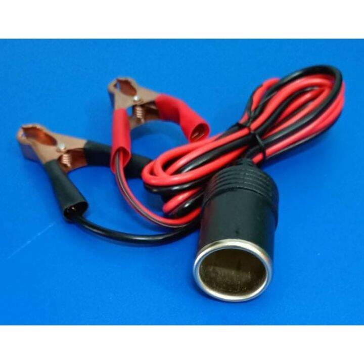 Cable 1.5m 2.5mm x 5.5mm plug 2 clips CABLE 1.5m Cigarette Lighter Jack