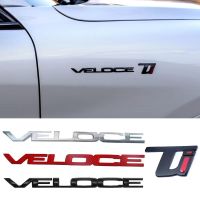 Car Head Fender Letter Decoration Stickers VELOCE TI Label For Alfa Romeo Giulia Stelvio Modification Accessories