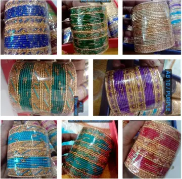 Plastic bangles with hot sale gold online