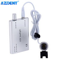 AZDENT แบบพกพา LED ทันตกรรมไฟหน้าผ่าตัดไฟหน้าแบบชาร์จไฟได้สำหรับการผ่าตัด Loupes แพทย์กล้องส่องทางไกล Loupes