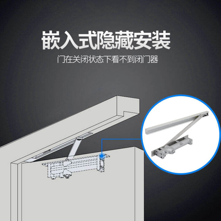 Automatic door closers for concealed doors Hydraulic buffering wooden